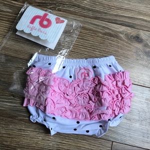 3 total Ruffle Buns Cover Diaper  0-3 month